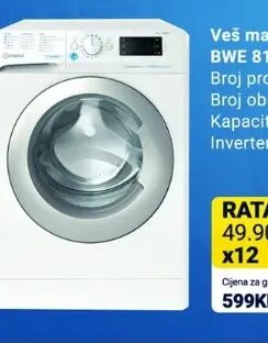 Indesit veš mašina BWE 81496X WSV EE 8 kg