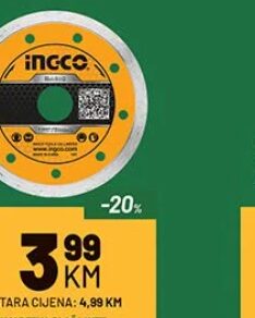 INGCO Dijamantna rezna ploča wet 125x22.2mm, Zeka Baucentar