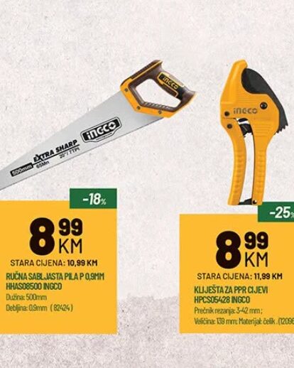 INGCO Ručna sabljasta pila P 0,9mm 500mm