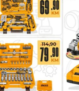 INGCO Set gedora 62 kom 1/2 62 kom, Belamionix