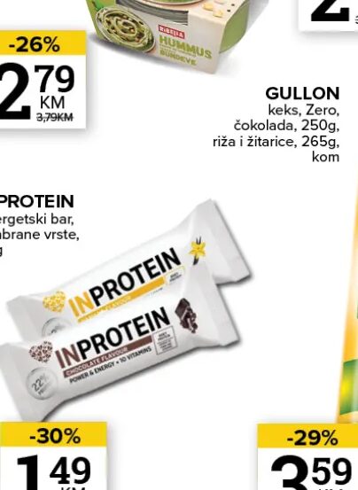 INPROTEIN energetski bar, odabrane vrste 40g