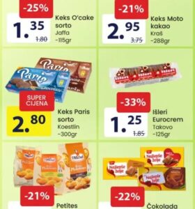 Jaffa Keks O'cake sorto 115gr, FIS