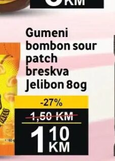 Jelibon Sour Patch breskva 80g 80 g