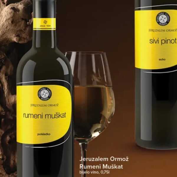 Jeruzalem Ormož Rumeni Muškat 0,75 l