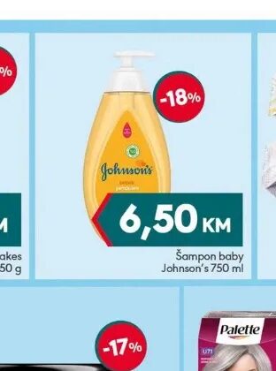 Johnson's Šampon baby 750 ml