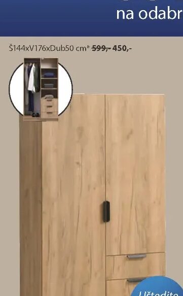 JYSK JENSLEV ormar 144x176x50 cm