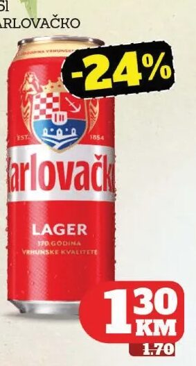 Karlovačko lager pivo 0.5 l