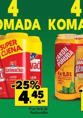 Karlovačko pivo 4x0.5 l