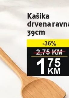 Kašika drvena ravna 39 cm