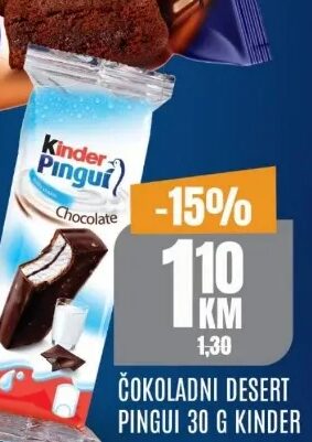 Kinder Čokoladni desert Pingui 30 g