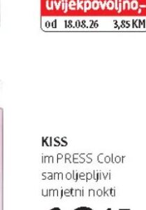KISS im PRESS Color samoljepljivi umjetni nokti, dm