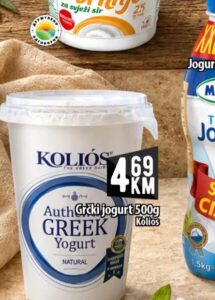 Kolios grčki jogurt 500 g, Kort