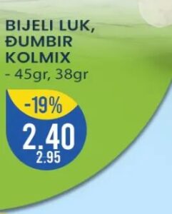 Kolmix Bijeli luk, đumbir 45gr, 38gr, FIS