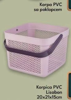 Korpica PVC Lisabon 20x21x15cm