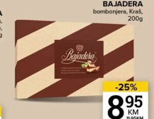 Kraš Bajadera bombonjera 200 g, Konzum i Mercator