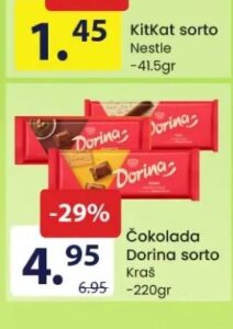 Kraš Čokolada Dorina sorto 220gr, FIS