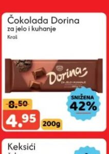 Kraš Čokolada Dorina za jelo i kuhanje 200 g, Amko