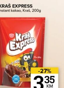 Kras Express instant kakao 200 g, Konzum i Mercator