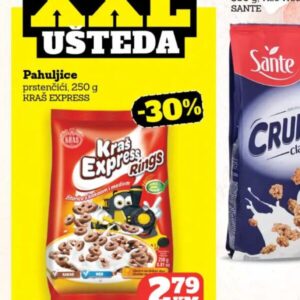 Kraš Express Pahuljice prstenčići 250 g, Tropic