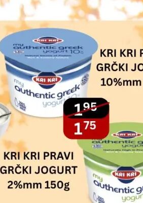 Kri Kri pravi grčki jogurt 10% mm 150 g