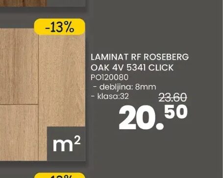 Krono Original LAMINAT RF ROSEBERG OAK 4V 5341 CLICK m2