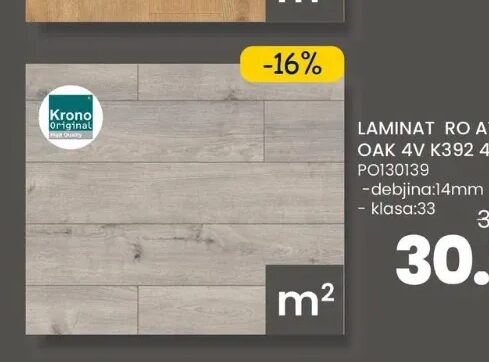 Krono Original LAMINAT RO ATOMICA OAK 4V K392 4V m2