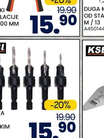 Kseibi upuštači za svrdla s dvostrukim blisterom 5 kom