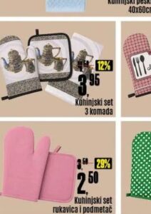 Kuhinjski set rukavica i podmetač, Robot