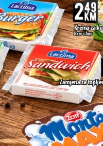 Lactima Sandwich 100 g, Kort