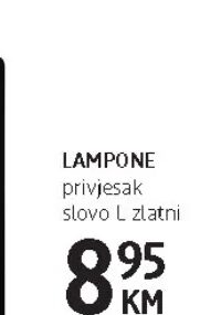 LAMPONE privjesak slovo L zlatni, dm