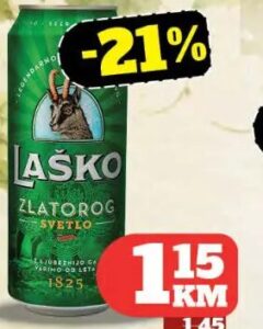 Laško Pivo Zlatorog Svetlo 0.5 l, Crvena jabuka
