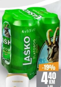 Laško Zlatorog svetlo pivo 4x0,5 l, Bingo