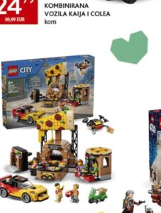 LEGO pizzeria s dostavnim vozilom kom, Konzum i Mercator
