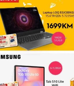 Lenovo Laptop LOQ 83JC00KGSC 15.6" RYZEN 5 7235HS 1 kom, Domod