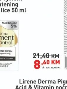 Lirene Derma Pigment Control Brightening noćna krema 50 ml, Didaco