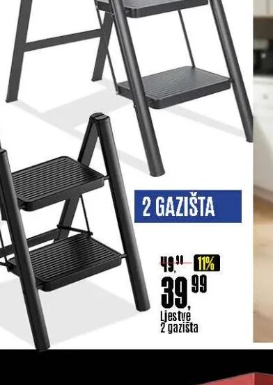 Ljestve 2 gazišta 1 kom
