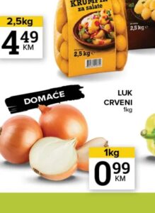 LUK CRVENI 1kg, Konzum i Mercator