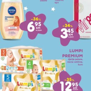 Lumpi Premium dječje pelene kom, Konzum i Mercator