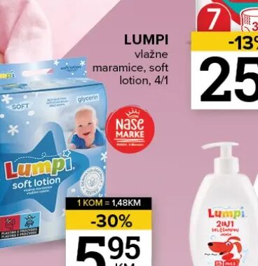 Lumpi vlažne maramice soft lotion 4/1
