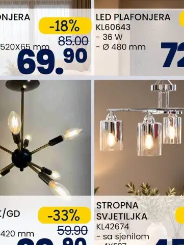 LUSTER 20920-BK/GD KL42710 6 x E27 - dim:460x420 mm