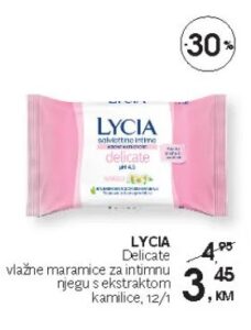 LYCIA Delicate vlažne maramice za intimnu njegu 12/1, CM