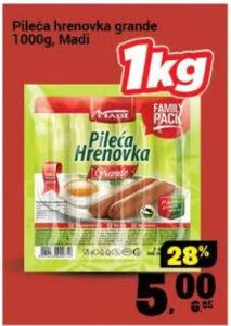 Madi pileća hrenovka grande 1000 g, Robot