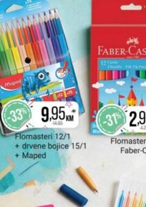 Maped Flomasteri 12/1 + drvene bojice 15/1 27/1, Bingo