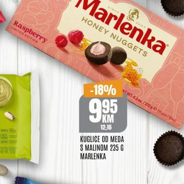 Marlenka Honey Nuggets Raspberry 235 g