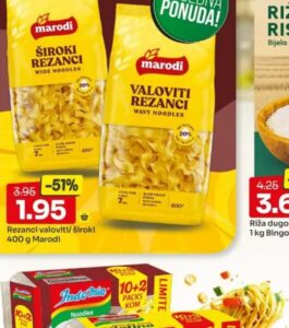 Marodi rezanci valoviti / široki 400 g 400 g, Bingo