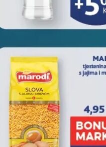 Marodi tjestenina slova 400 g, Konzum i Mercator