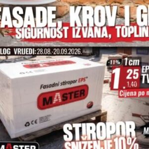 Master fasadni stiropor EPS 100 tvrdi 1 m2, Penny
