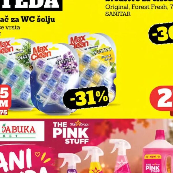 MAX CLEAN Osvježivač za WC šolju 3 x 50 g