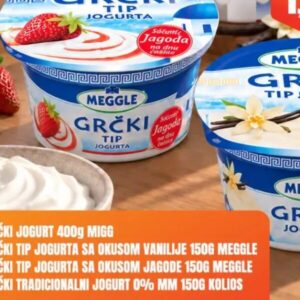Meggle Grčki tip jogurta sa okusom jagode 150 g, Fortuna