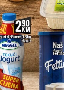 Meggle tekući jogurt 1.5 kg, Kort